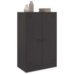 vidaXL Komoda čierna 67x39x107 cm oceľová – Obrázok 5