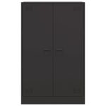 vidaXL Komoda čierna 67x39x107 cm oceľová – Obrázok 6