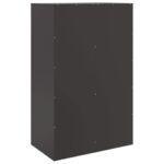 vidaXL Komoda čierna 67x39x107 cm oceľová – Obrázok 9