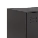 vidaXL Komoda čierna 67x39x107 cm oceľová – Obrázok 10