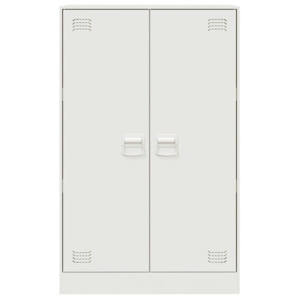 vidaXL Komoda biela 67x39x107 cm oceľová – Obrázok 6