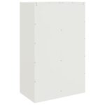 vidaXL Komoda biela 67x39x107 cm oceľová – Obrázok 9