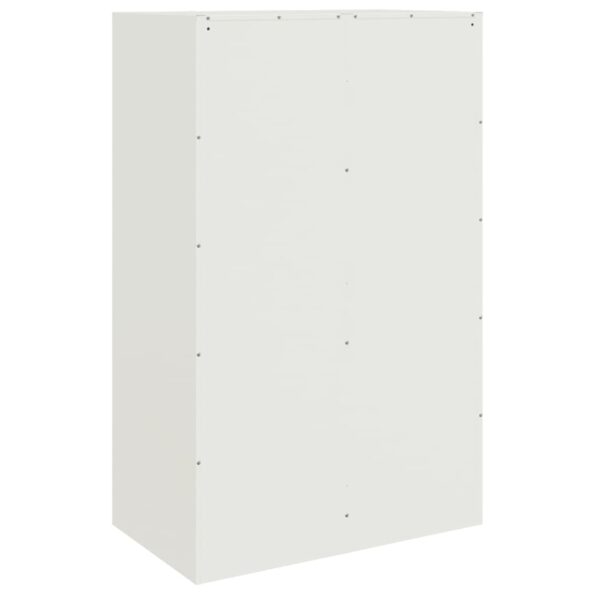 vidaXL Komoda biela 67x39x107 cm oceľová – Obrázok 9