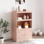 vidaXL Komoda ružová 67x39x107 cm oceľová – Obrázok 3