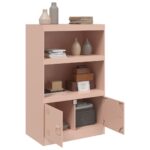 vidaXL Komoda ružová 67x39x107 cm oceľová – Obrázok 4