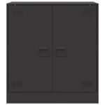 vidaXL Komoda čierna 67x39x73 cm oceľová – Obrázok 6