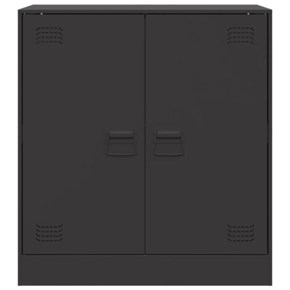 vidaXL Komoda čierna 67x39x73 cm oceľová – Obrázok 6