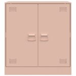 vidaXL Komoda ružová 67x39x73 cm oceľová – Obrázok 6