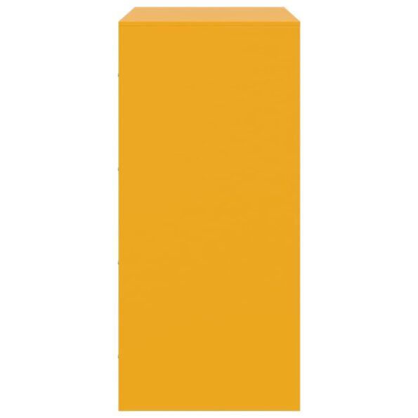 vidaXL Komoda horčicovožltá 67x39x83 cm oceľ – Obrázok 8