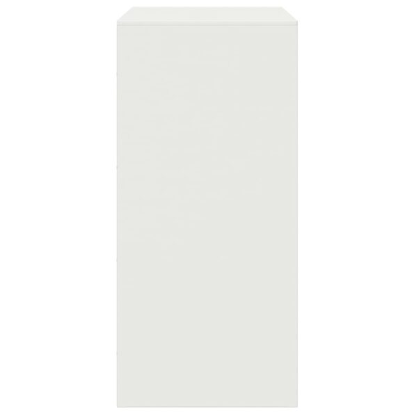 vidaXL Komoda biela 67x39x83 cm oceľ – Obrázok 8