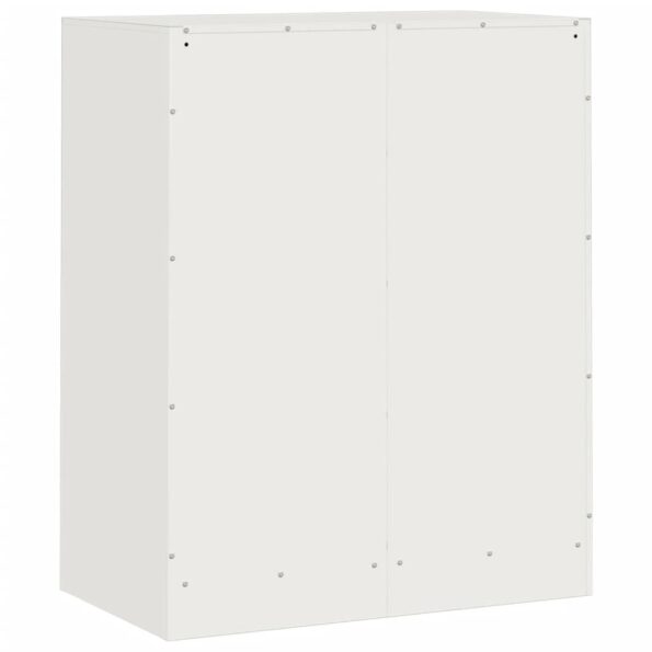 vidaXL Komoda biela 67x39x83 cm oceľ – Obrázok 9