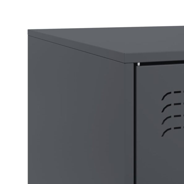 vidaXL TV skrinka antracitová 99x39x44 cm oceľ – Obrázok 10