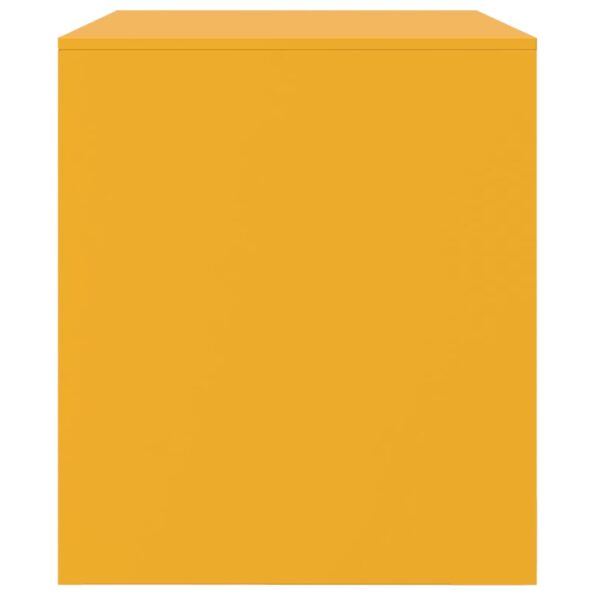 vidaXL TV skrinka horčicovo-žltá 67x39x44 cm oceľ – Obrázok 8