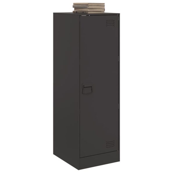 vidaXL Komoda čierna 34,5x39x107 cm oceľ – Obrázok 4