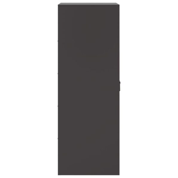 vidaXL Komoda čierna 34,5x39x107 cm oceľ – Obrázok 8