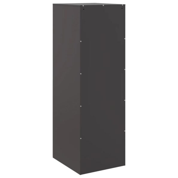 vidaXL Komoda čierna 34,5x39x107 cm oceľ – Obrázok 9