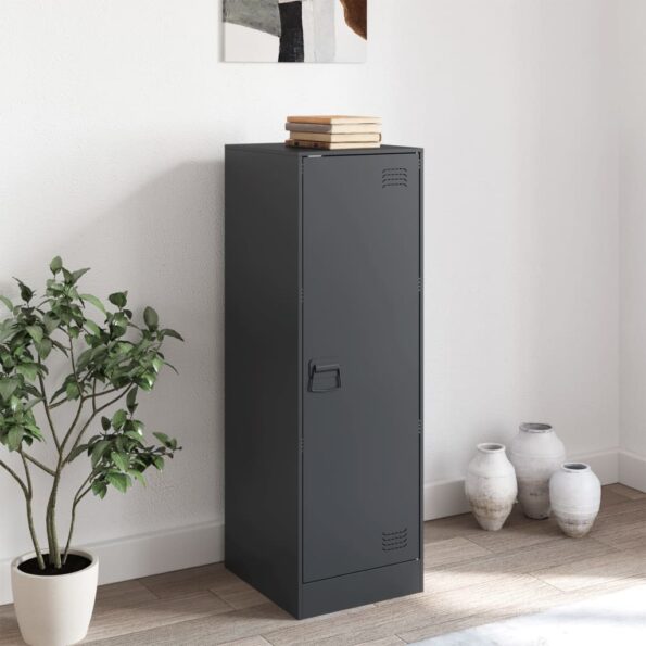 vidaXL Komoda antracitová 34,5x39x107 cm oceľ – Obrázok 3