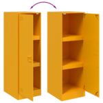 vidaXL Komoda horčicovožltá 34,5x39x107 cm oceľ – Obrázok 10