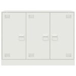 vidaXL Komoda biela 99x39x73 cm oceľ – Obrázok 6