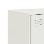 vidaXL Komoda biela 99x39x73 cm oceľ – Obrázok 11