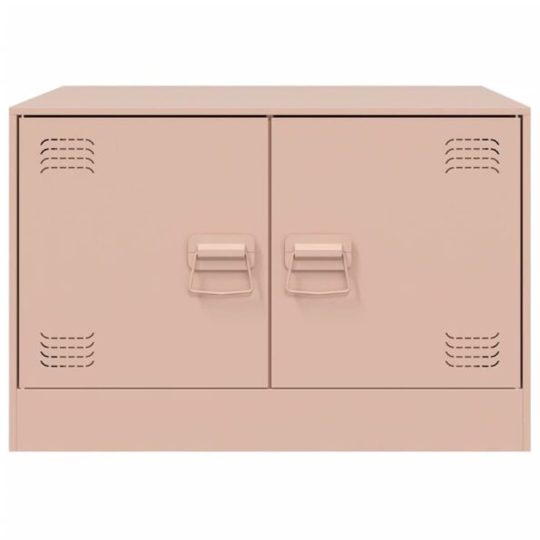 vidaXL Konferenčný stolík ružový 67x50x44 cm oceľ – Obrázok 6