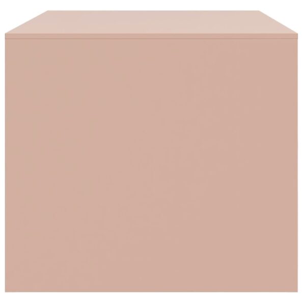 vidaXL Konferenčný stolík ružový 67x50x44 cm oceľ – Obrázok 8