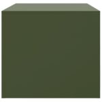 vidaXL Konferenčný stolík olivovo zelený 67x50x44 cm oceľ – Obrázok 8