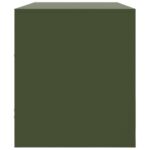 vidaXL TV skrinka olivovo-zelená 99x39x44 cm oceľ – Obrázok 8