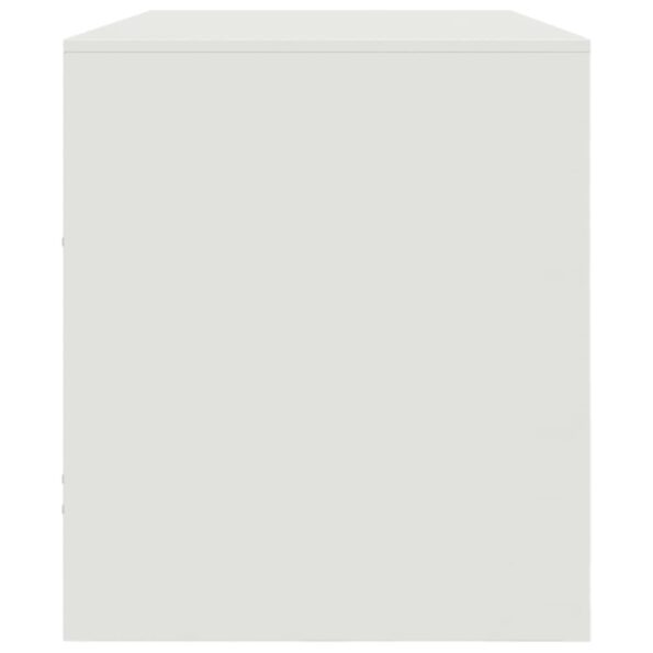 vidaXL TV skrinka biela 99x39x44 cm oceľ – Obrázok 8