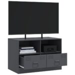 vidaXL TV skrinka antracitová 67x39x44 cm oceľ – Obrázok 5