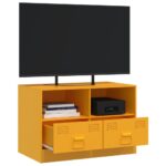 vidaXL TV skrinka horčicovo-žltá 67x39x44 cm oceľ – Obrázok 5