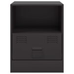 vidaXL Nočné stolíky 2 ks čierne 34,5x39x44 cm oceľ – Obrázok 5