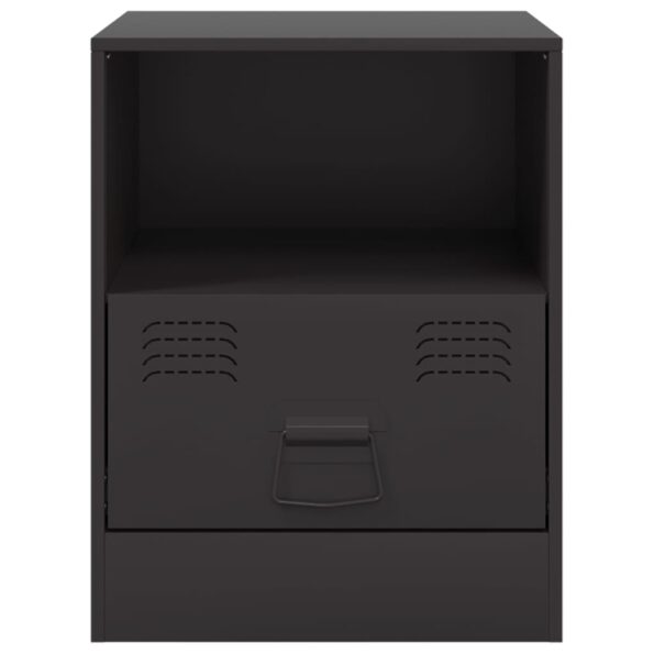 vidaXL Nočné stolíky 2 ks čierne 34,5x39x44 cm oceľ – Obrázok 5