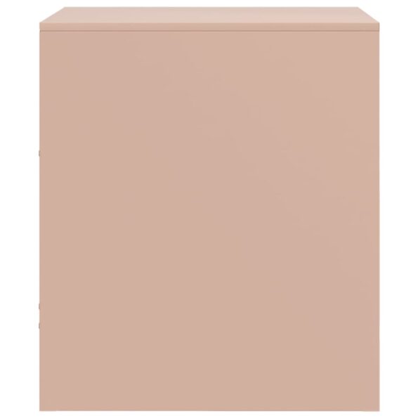 vidaXL Nočné stolíky 2 ks ružové 34,5x39x44 cm oceľ – Obrázok 8