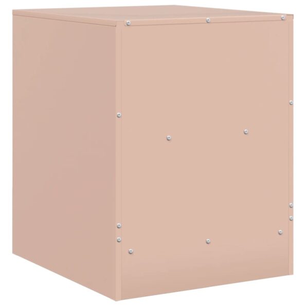 vidaXL Nočné stolíky 2 ks ružové 34,5x39x44 cm oceľ – Obrázok 9