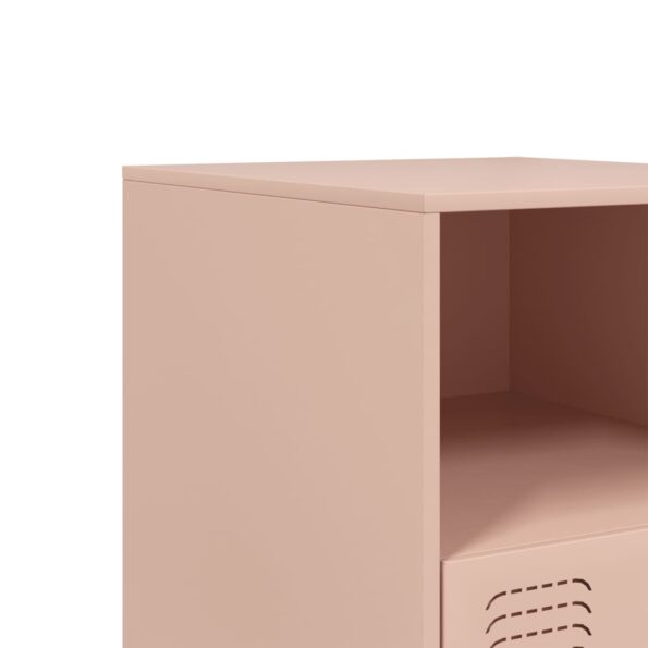 vidaXL Nočné stolíky 2 ks ružové 34,5x39x44 cm oceľ – Obrázok 10