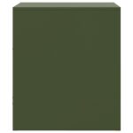 vidaXL Nočné stolíky 2 ks olivovozelené 34,5x39x44 cm oceľ – Obrázok 8