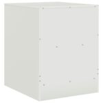 vidaXL Nočné stolíky 2 ks biele 34,5x39x44 cm oceľ – Obrázok 9