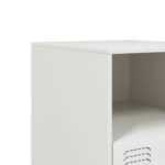 vidaXL Nočné stolíky 2 ks biele 34,5x39x44 cm oceľ – Obrázok 10