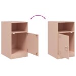 vidaXL Nočný stolík ružový 34,5x39x62 cm oceľ – Obrázok 10