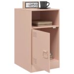 vidaXL Nočné stolíky 2 ks ružové 34,5x39x62 cm oceľ – Obrázok 4