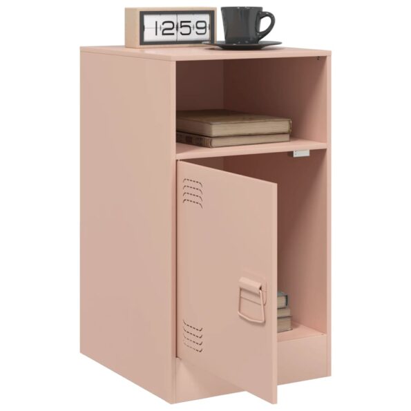 vidaXL Nočné stolíky 2 ks ružové 34,5x39x62 cm oceľ – Obrázok 4