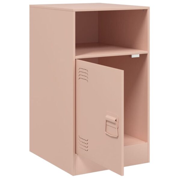 vidaXL Nočné stolíky 2 ks ružové 34,5x39x62 cm oceľ – Obrázok 6