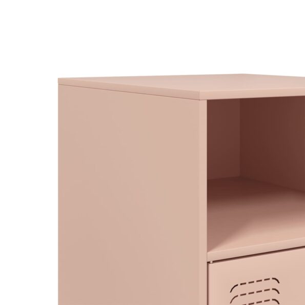vidaXL Nočné stolíky 2 ks ružové 34,5x39x62 cm oceľ – Obrázok 11