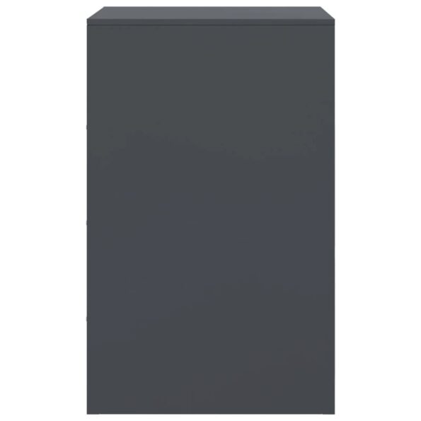 vidaXL Nočný stolík antracitový 34,5x39x62 cm oceľ – Obrázok 8