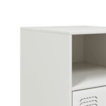 vidaXL Nočný stolík biely 34,5x39x62 cm oceľ – Obrázok 11