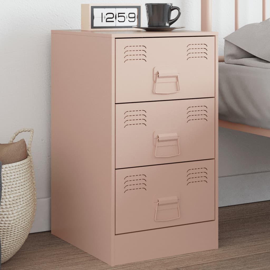 VXL8721012426702_m_en_hd_1.jpg vidaXL Nočný stolík ružový 34,5x39x62 cm oceľ – Obrázok 1