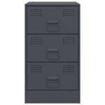 vidaXL Nočné stolíky 2 ks antracitové 34,5x39x62 cm oceľ – Obrázok 5