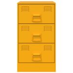 vidaXL Nočný stolík horčicovo-žltý 34,5x39x62 cm oceľ – Obrázok 6