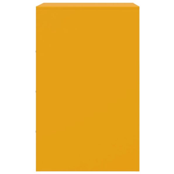 vidaXL Nočný stolík horčicovo-žltý 34,5x39x62 cm oceľ – Obrázok 8